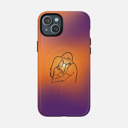 Romantic Sunset Couple iPhone Case — Tough Magnetic | MagSafe Compatible