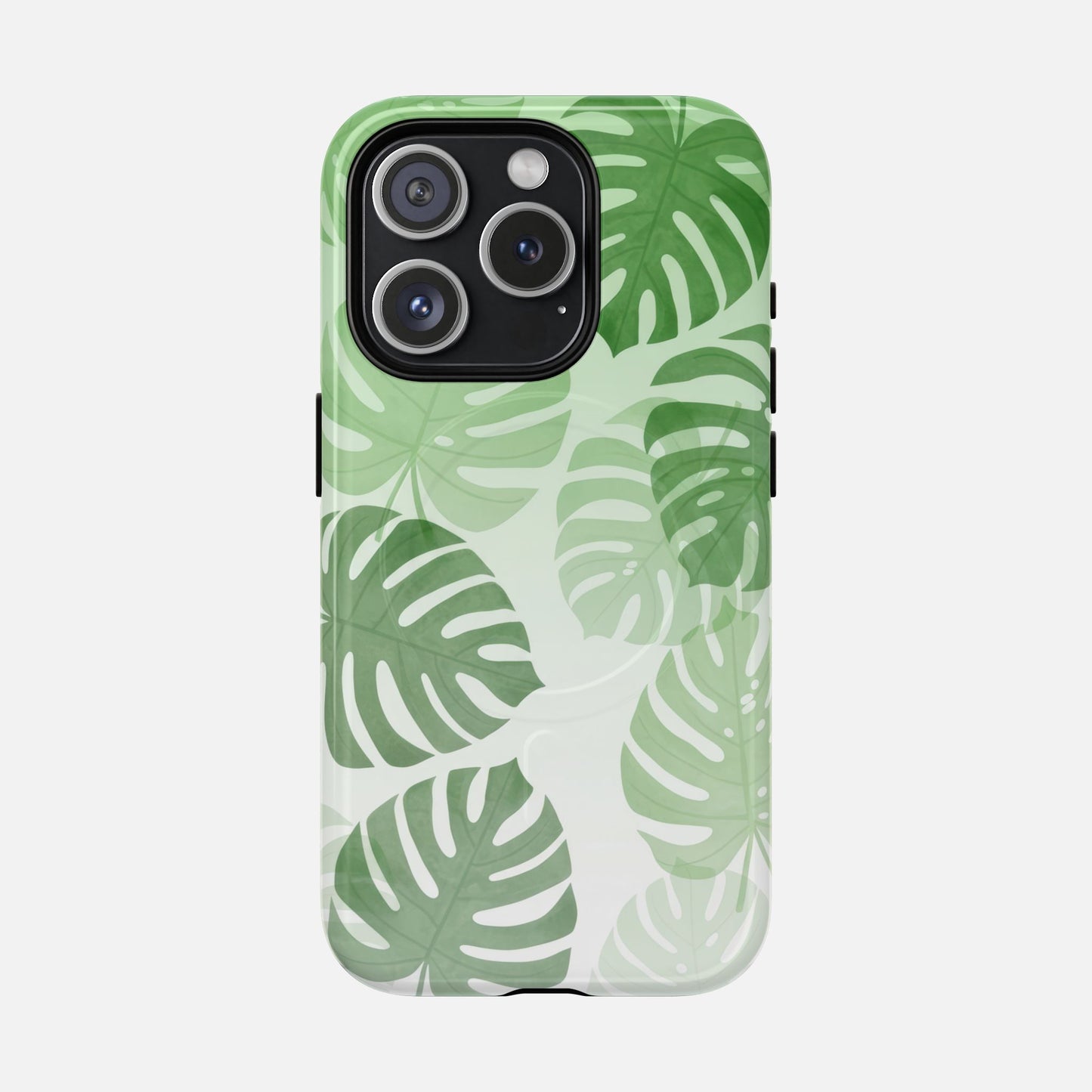 Green Monstera Leaf iPhone Case — Tough Magnetic | MagSafe Compatible