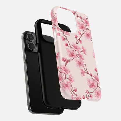 Pink Cherry Blossom iPhone Case — Tough Magnetic | MagSafe Compatible