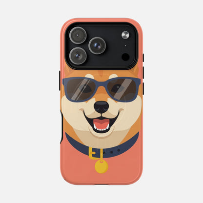Cool Shiba Inu Sunglasses iPhone Case — Tough Magnetic | MagSafe Compatible