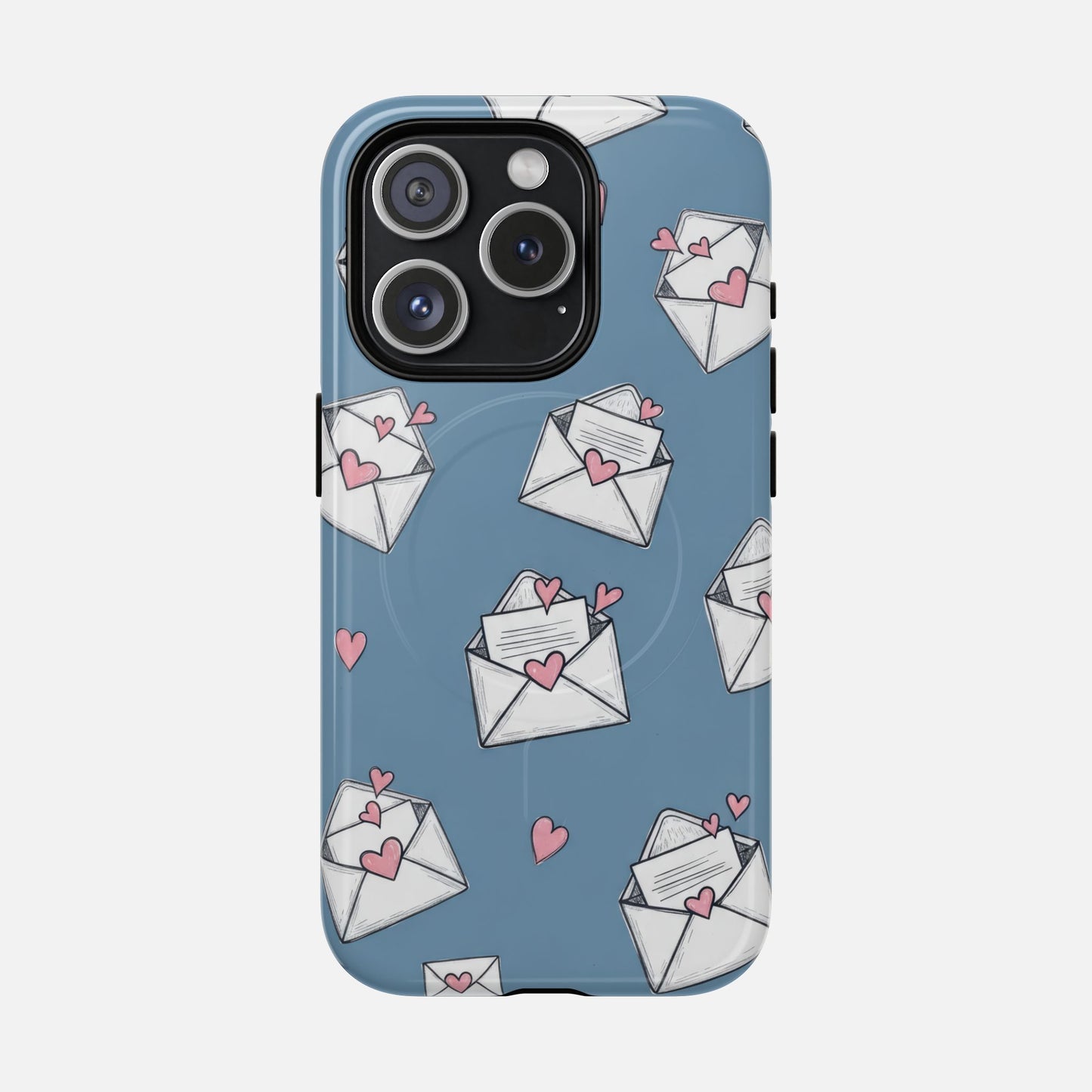 Love Letter Envelopes Pattern iPhone Case — Tough Magnetic | MagSafe Compatible