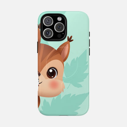 Cute Squirrel With Mint Leaves iPhone Case — Tough Magnetic | MagSafe Compatible