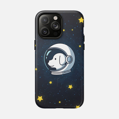 Astronaut Dog Magnetic Phone Case — Cute Space Puppy iPhone Cover with Stars iPhone 14 Pro Max Matte Phone Case