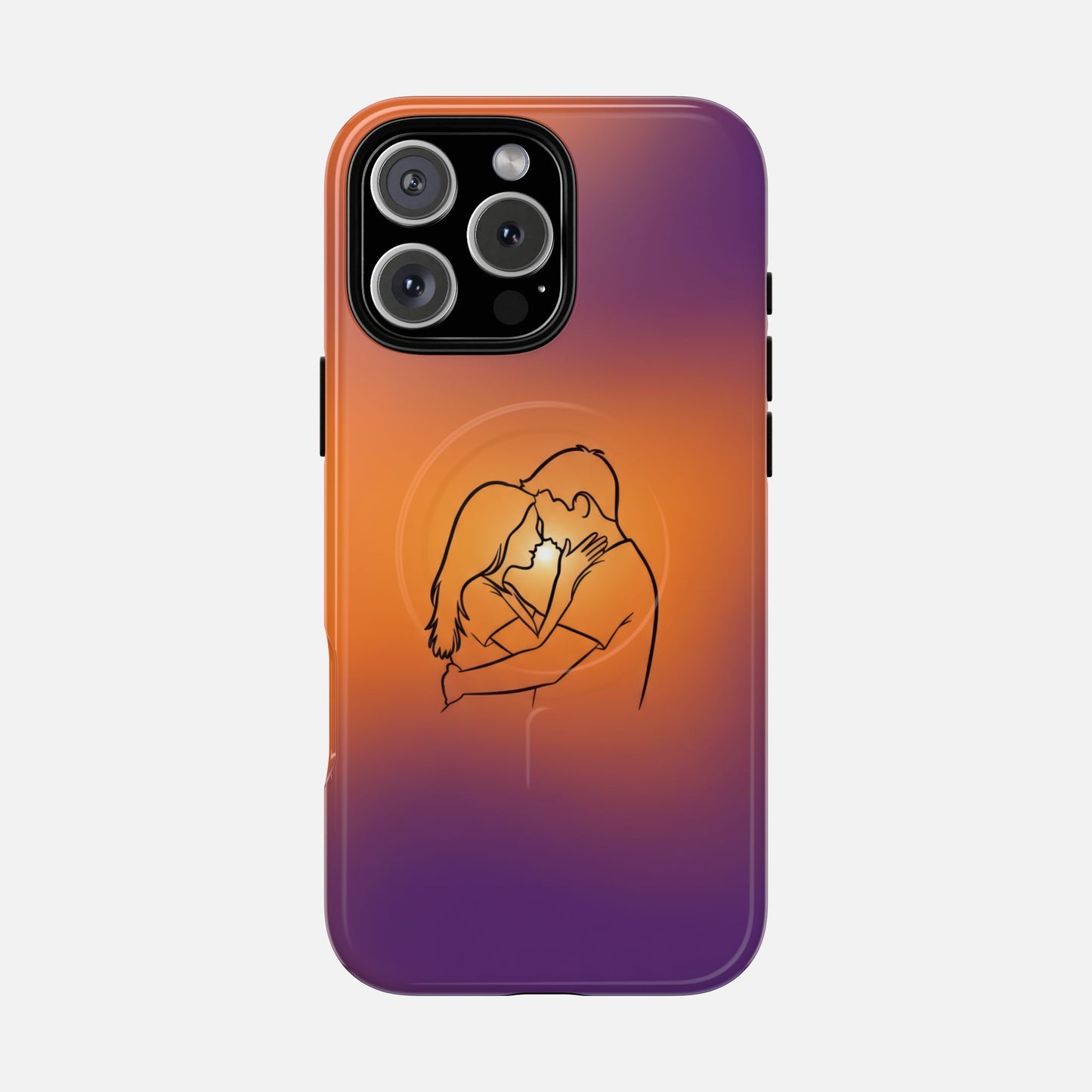 Romantic Sunset Couple iPhone Case — Tough Magnetic | MagSafe Compatible