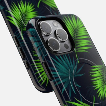 Green Leaf Design iPhone Case — Tough Magnetic | MagSafe Compatible