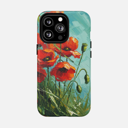 Poppy Field Tough Magnetic Phone Case iPhone 13 Pro Matte Phone Case