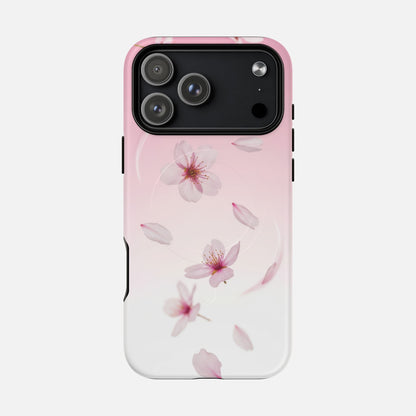 Floral Sakura Tough Magnetic Phone Case — Pink Cherry Blossom Design iPhone 17 Pro Max Matte Phone Case