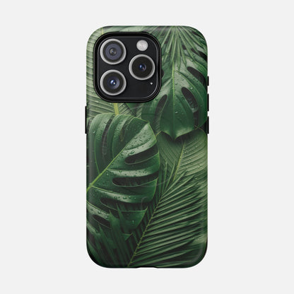 Tropical Monstera Magnetic Phone Case — Tough Protective iPhone Cover iPhone 15 Pro Matte Phone Case