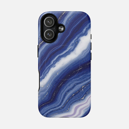 Blue Agate iPhone Case — Tough Magnetic | MagSafe Compatible