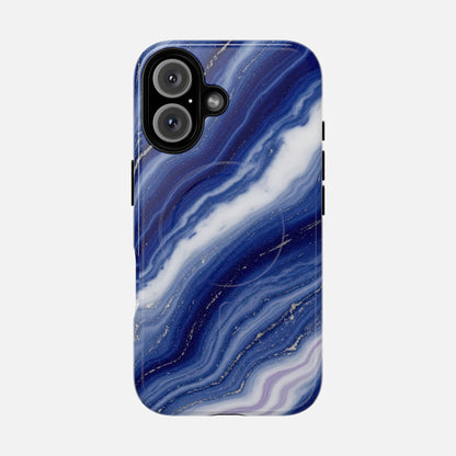 Blue Agate iPhone Case — Tough Magnetic | MagSafe Compatible