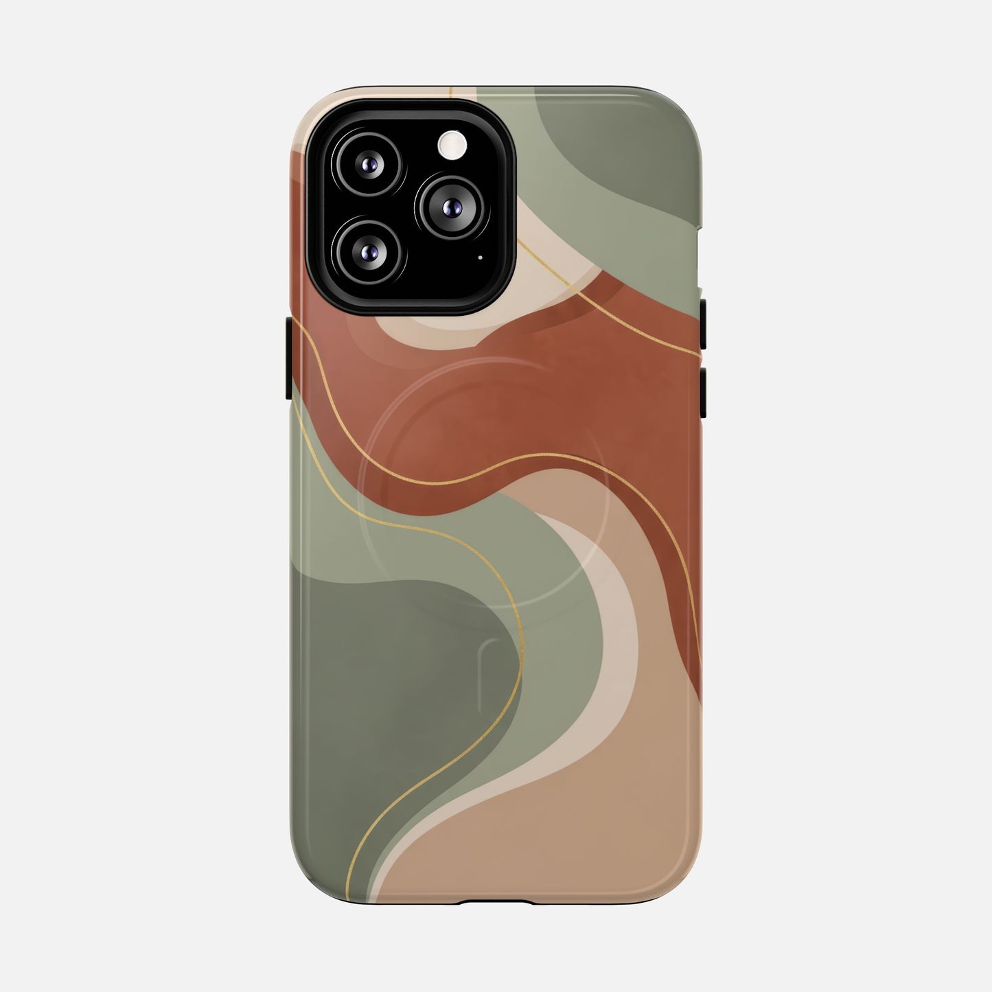 Abstract Earth Tone iPhone Case — Tough Magnetic | MagSafe Compatible