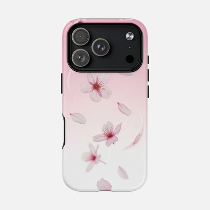 Floral Sakura Tough Magnetic Phone Case — Pink Cherry Blossom Design iPhone 17 Pro Matte Phone Case