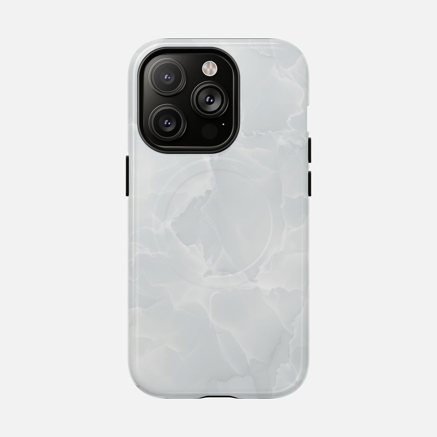 Marble White iPhone Case — Tough Magnetic | MagSafe Compatible