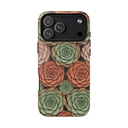 Magnetic Tough Case — Autumn Succulent Floral Phone Cover iPhone 17 Pro Max Matte Phone Case