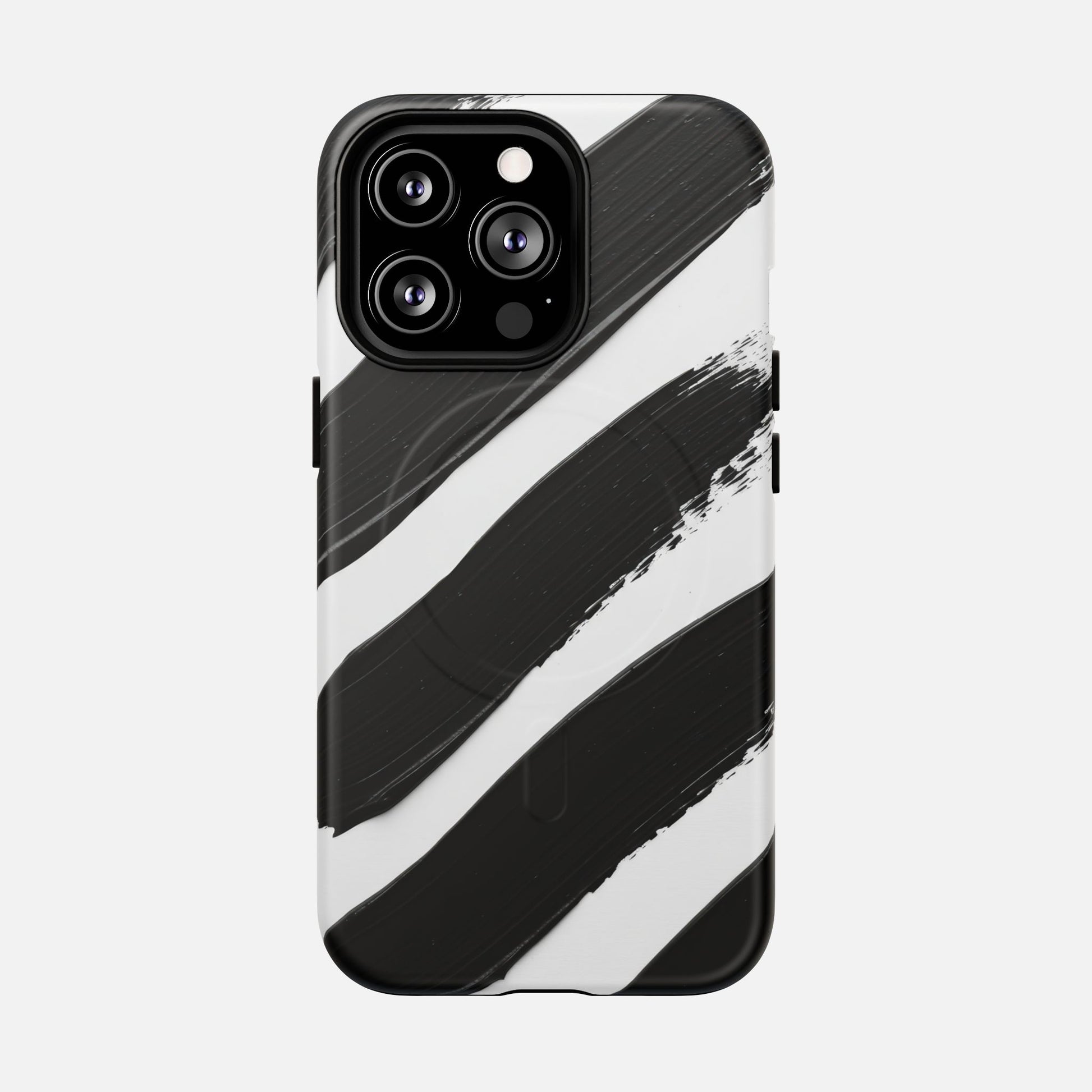 Abstract Black Brushstroke Magnetic Phone Case iPhone 13 Pro Matte Phone Case