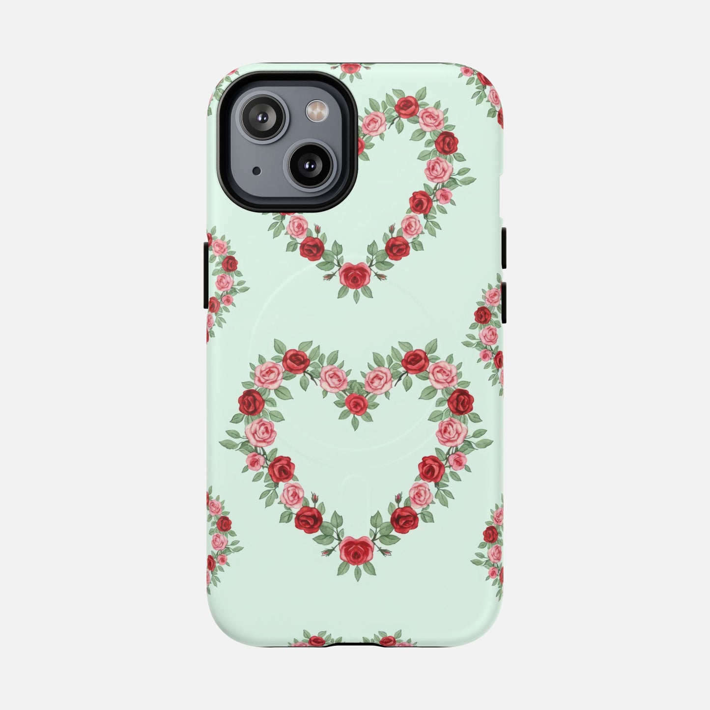 Rose Heart Floral iPhone Case — Tough Magnetic | MagSafe Compatible