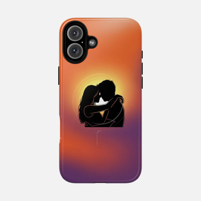 Romantic Sunset Silhouette Couple iPhone Case — Tough Magnetic | MagSafe Compatible