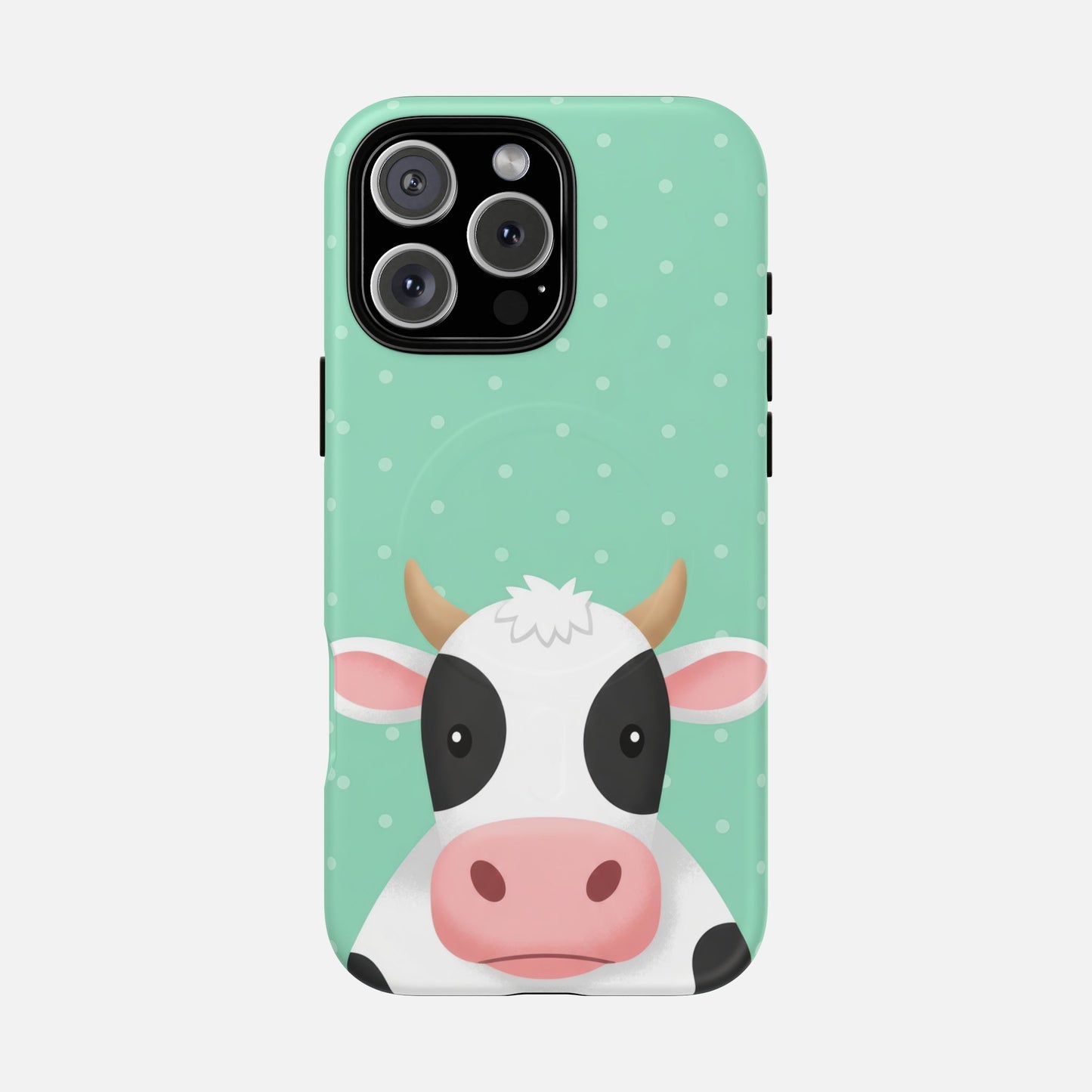 Cow Cartoon iPhone Case — Tough Magnetic | MagSafe Compatible