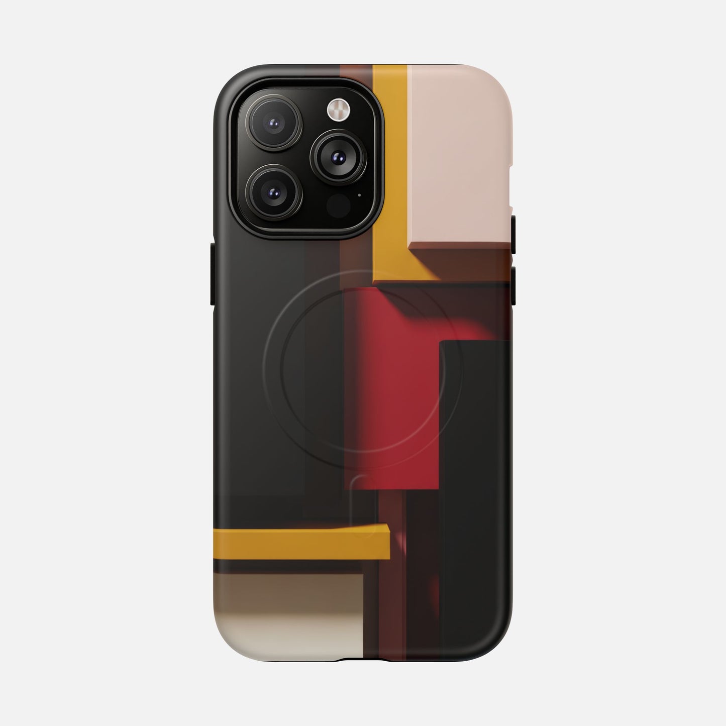 Retro Geometric Abstract iPhone Case — Tough Magnetic | MagSafe Compatible
