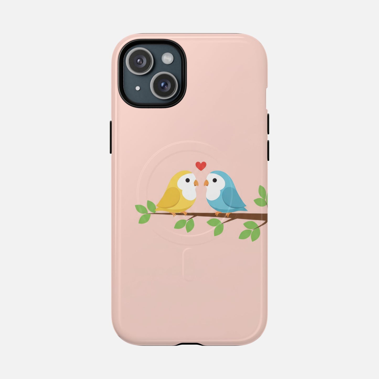 Cute Love Birds iPhone Case — Tough Magnetic | MagSafe Compatible