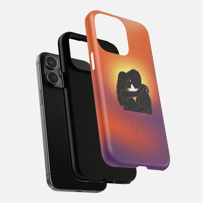 Romantic Sunset Silhouette Couple iPhone Case — Tough Magnetic | MagSafe Compatible