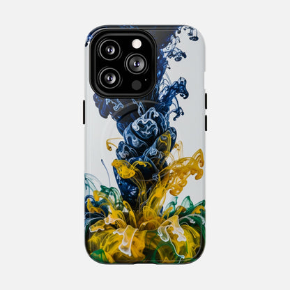 Abstract Ink Splash Tough Magnetic Phone Case iPhone 13 Pro Glossy Phone Case