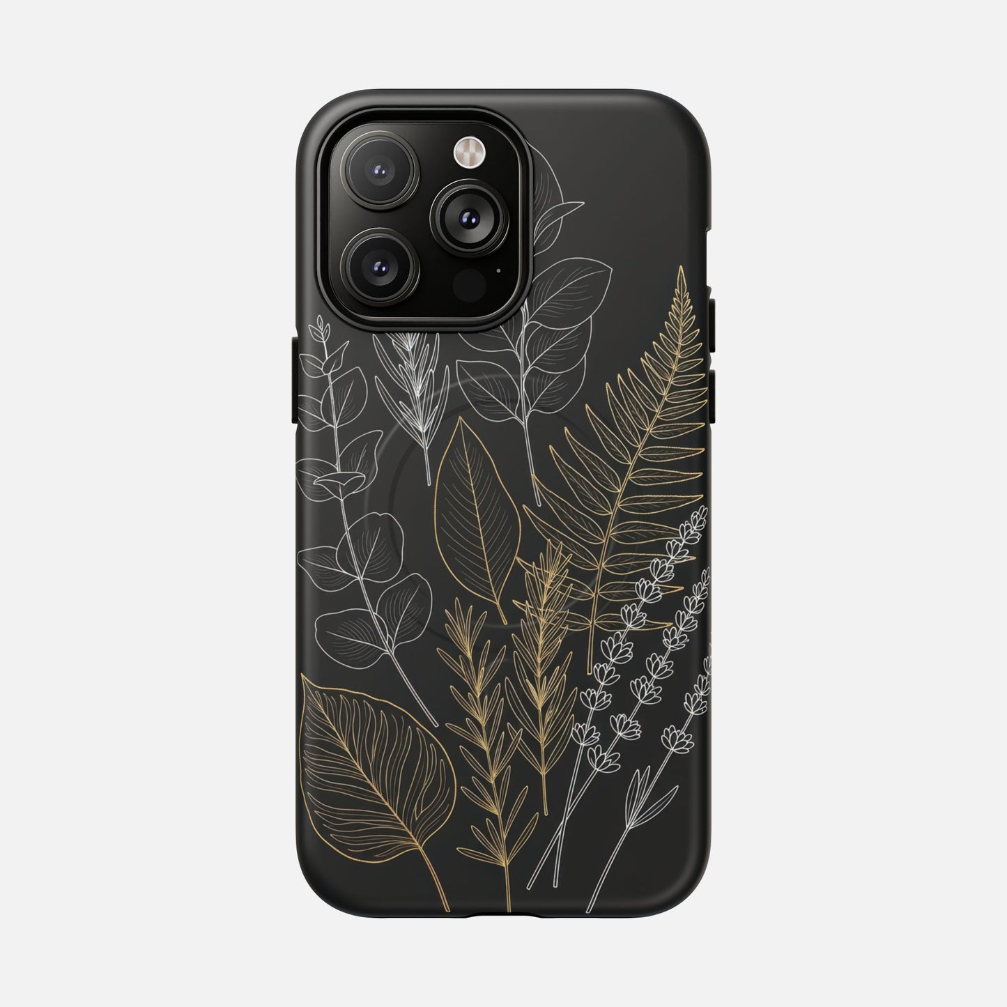 Tough Magnetic Case — Botanical Gold & Silver Fern Phone Cover iPhone 14 Pro Max Matte Phone Case
