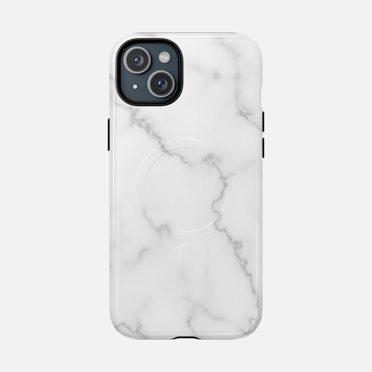 White Marble iPhone Case — Tough Magnetic | MagSafe Compatible