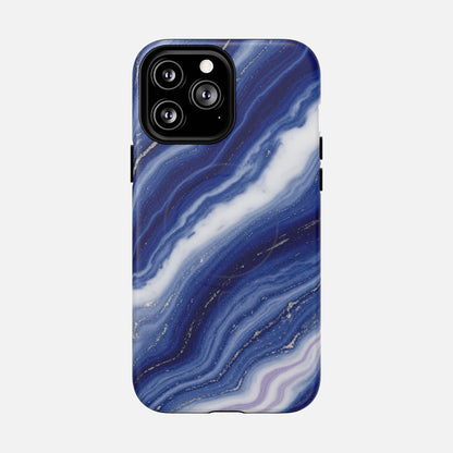 Blue Agate iPhone Case — Tough Magnetic | MagSafe Compatible