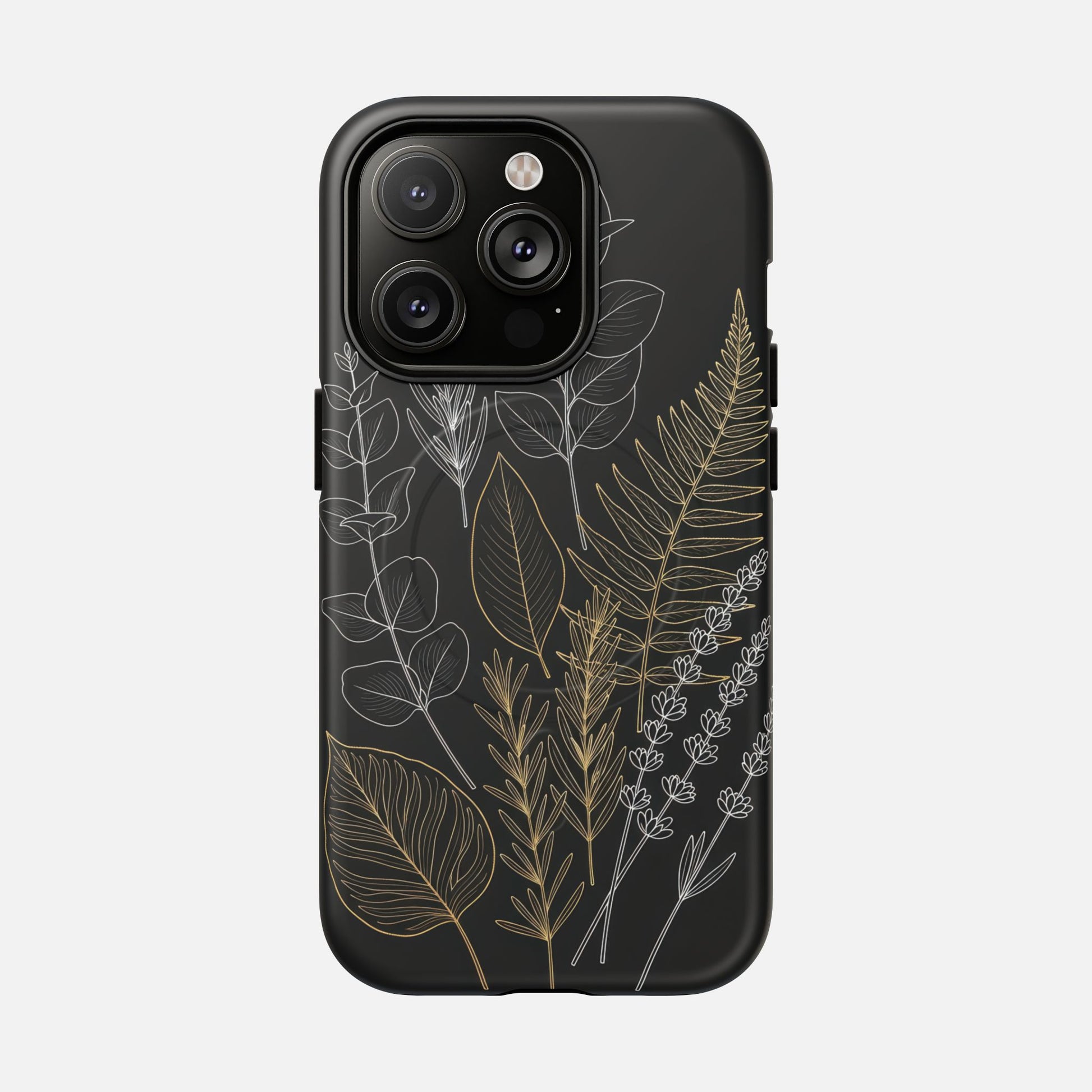 Tough Magnetic Case — Botanical Gold & Silver Fern Phone Cover iPhone 14 Pro Matte Phone Case