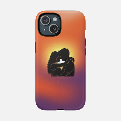 Romantic Sunset Silhouette Couple iPhone Case — Tough Magnetic | MagSafe Compatible
