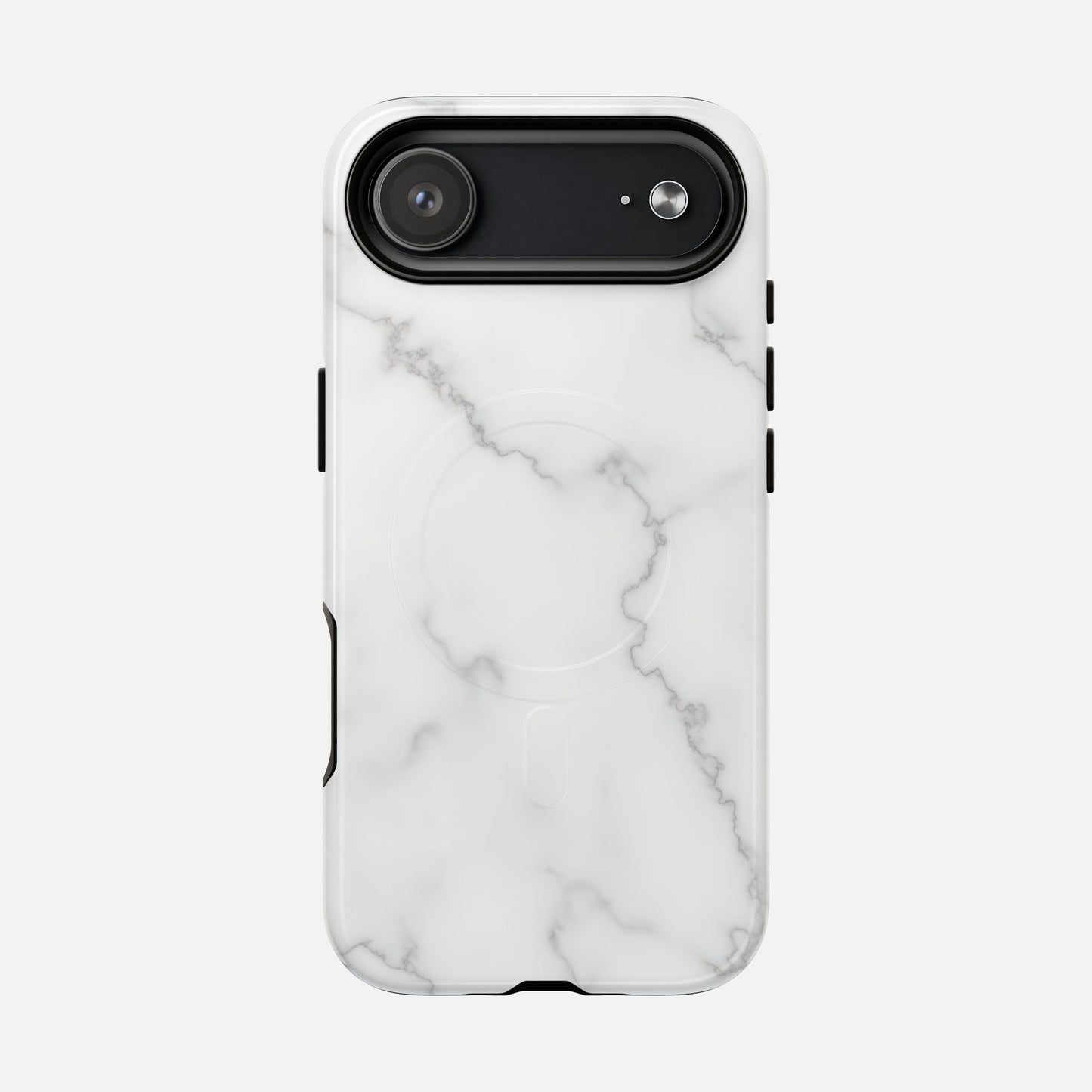 White Marble iPhone Case — Tough Magnetic | MagSafe Compatible