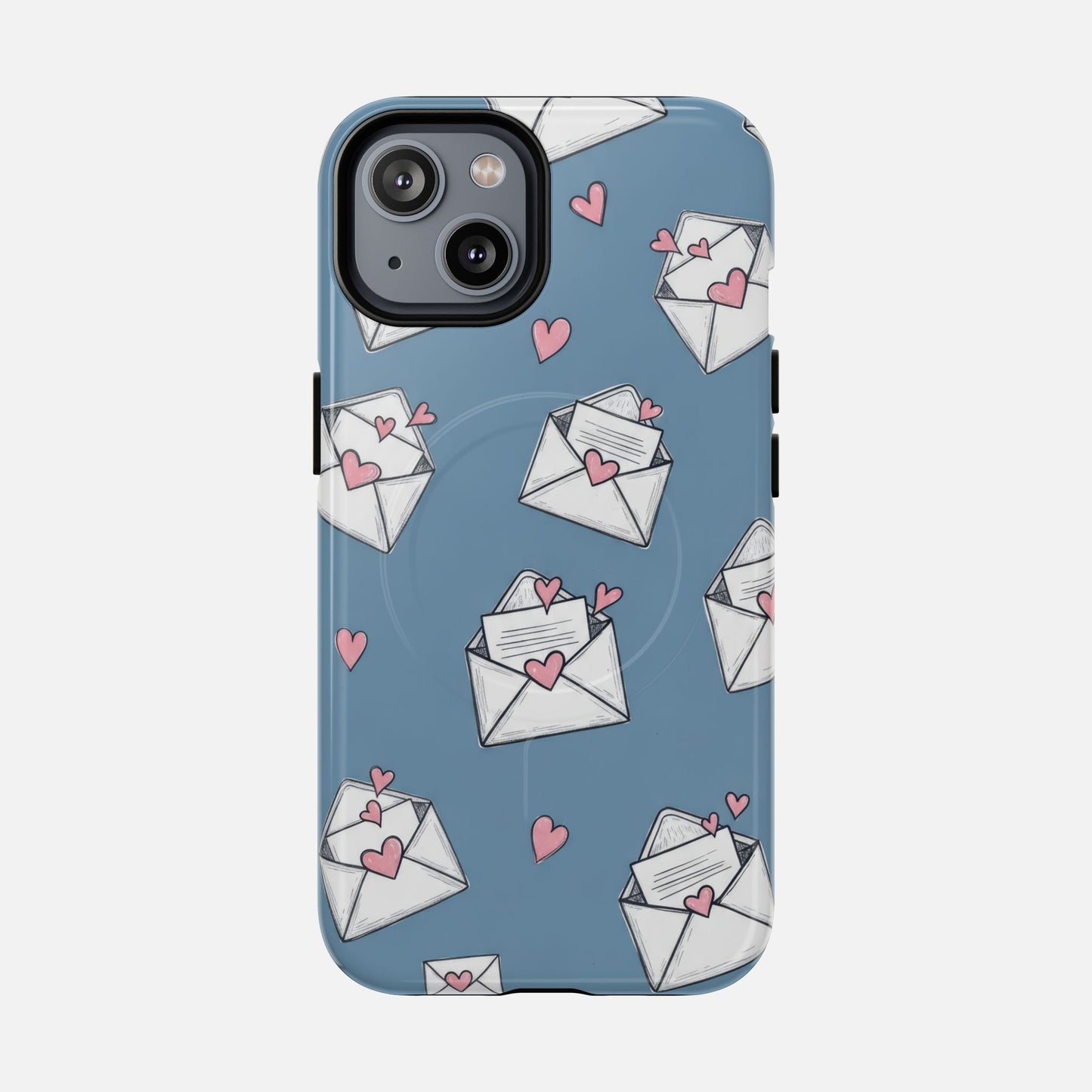 Love Letter Envelopes Pattern iPhone Case — Tough Magnetic | MagSafe Compatible