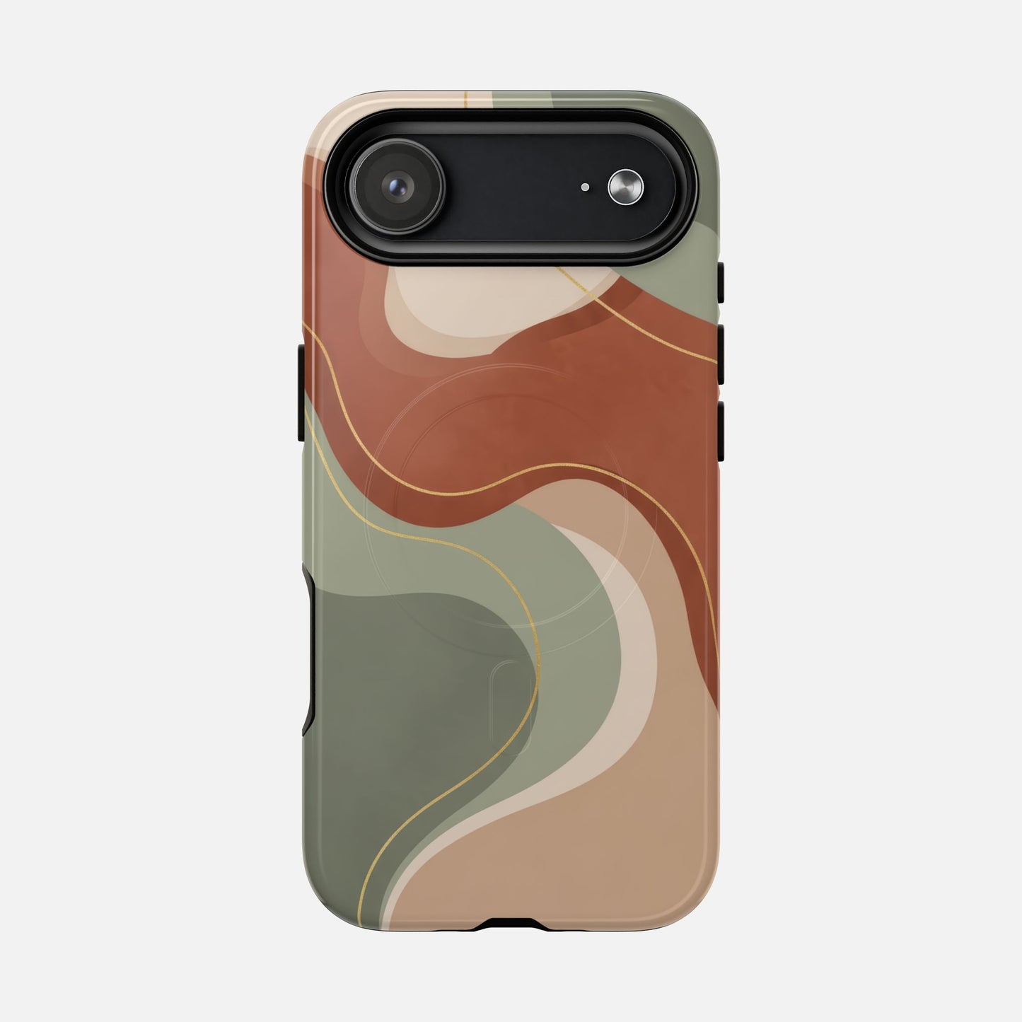 Abstract Earth Tone iPhone Case — Tough Magnetic | MagSafe Compatible