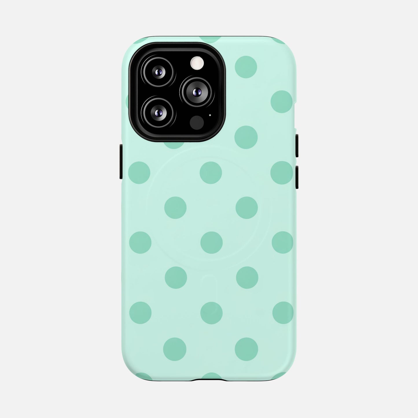 Mint Polka Dot iPhone Case — Tough Magnetic | MagSafe Compatible