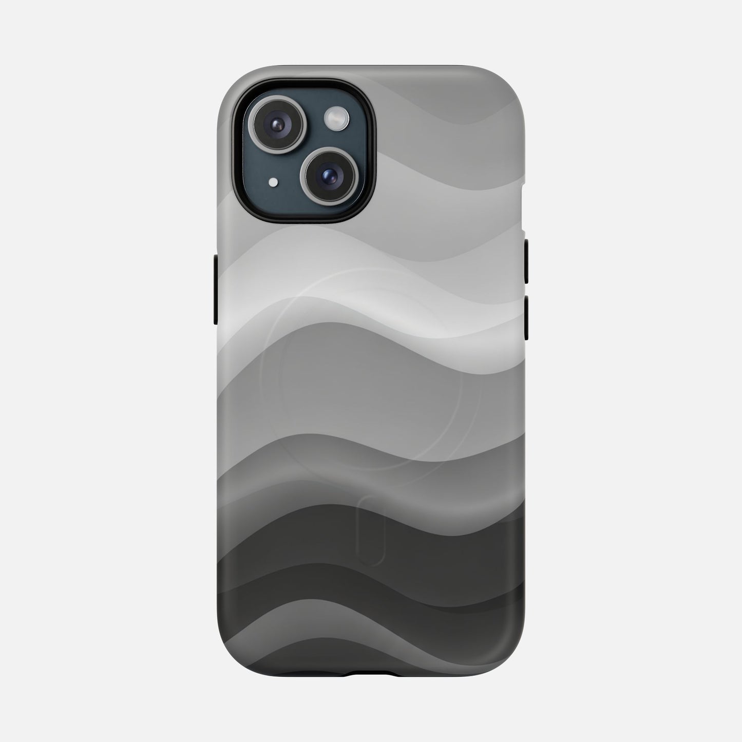 Monochrome Wave iPhone Case — Tough Magnetic | MagSafe Compatible