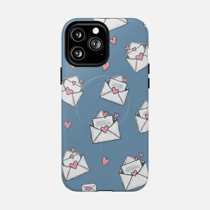 Love Letter Envelopes Pattern iPhone Case — Tough Magnetic | MagSafe Compatible