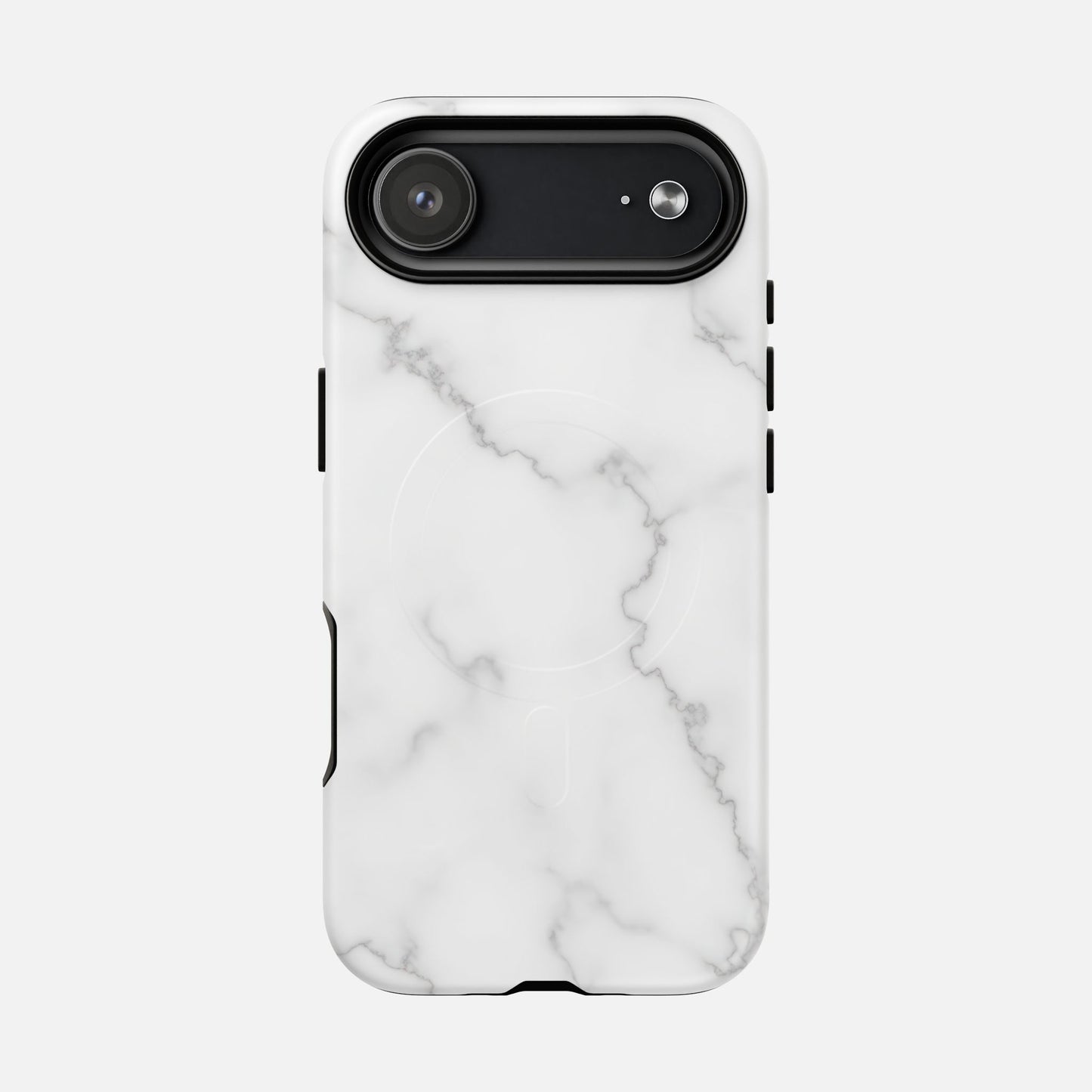 White Marble iPhone Case — Tough Magnetic | MagSafe Compatible