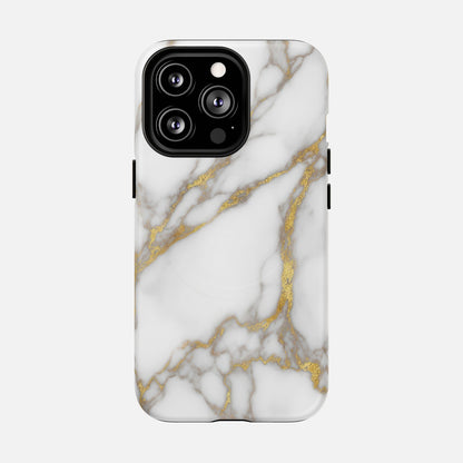 Marble Gold iPhone Case — Tough Magnetic | MagSafe Compatible