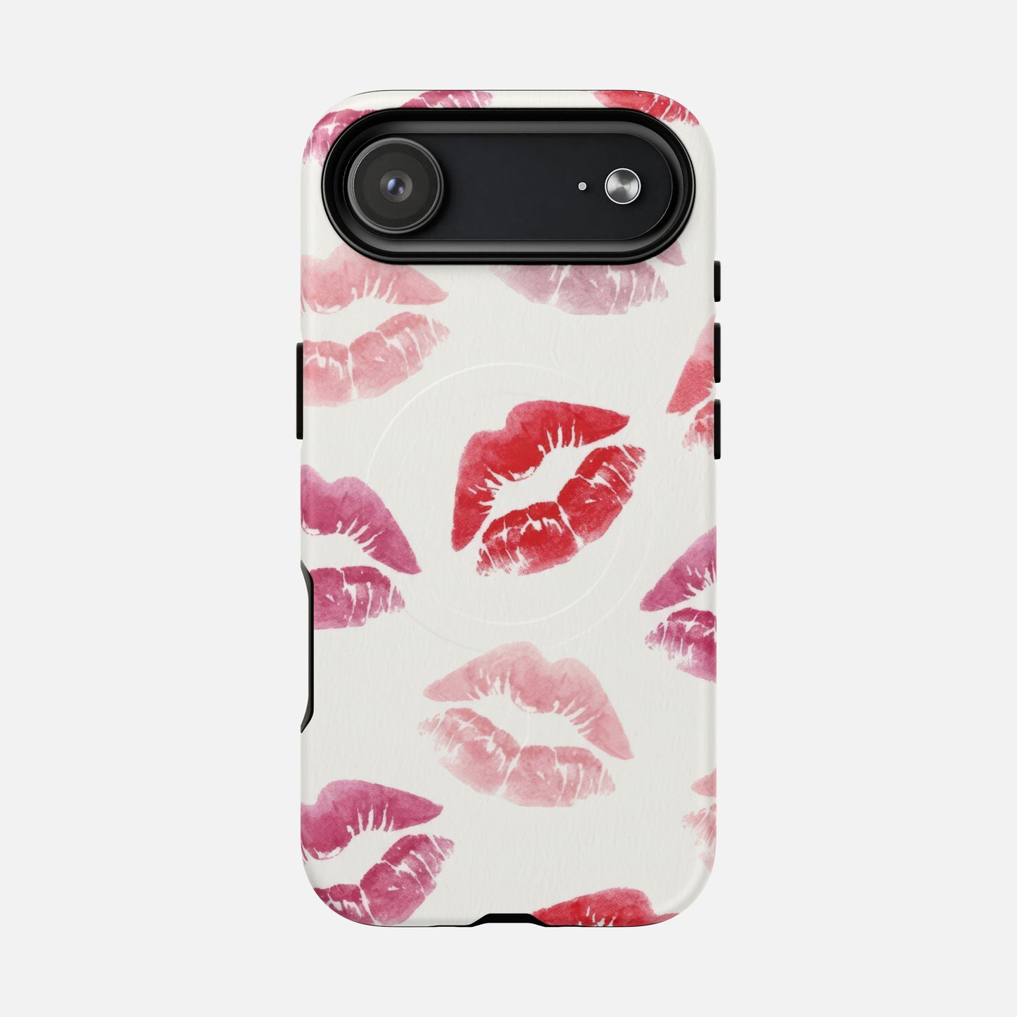 Pink Kiss Print iPhone Case — Tough Magnetic | MagSafe Compatible