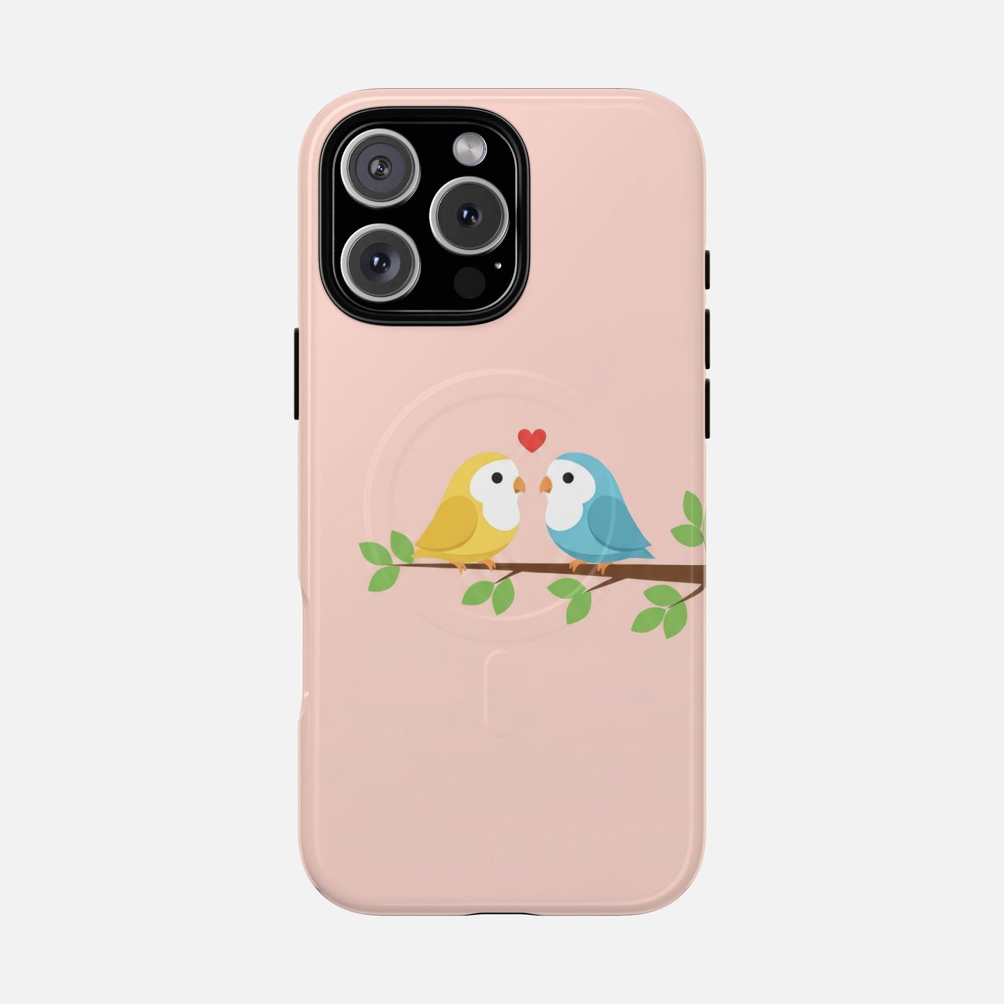 Cute Love Birds iPhone Case — Tough Magnetic | MagSafe Compatible
