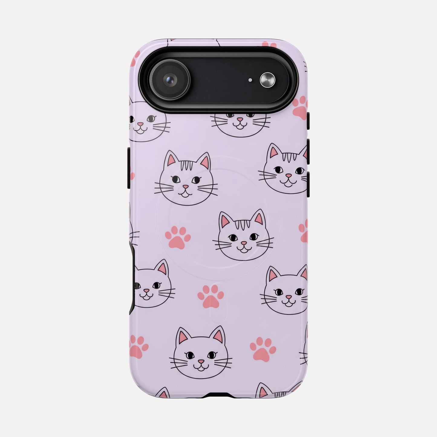 Cute Pink Cat Paw iPhone Case — Tough Magnetic | MagSafe Compatible