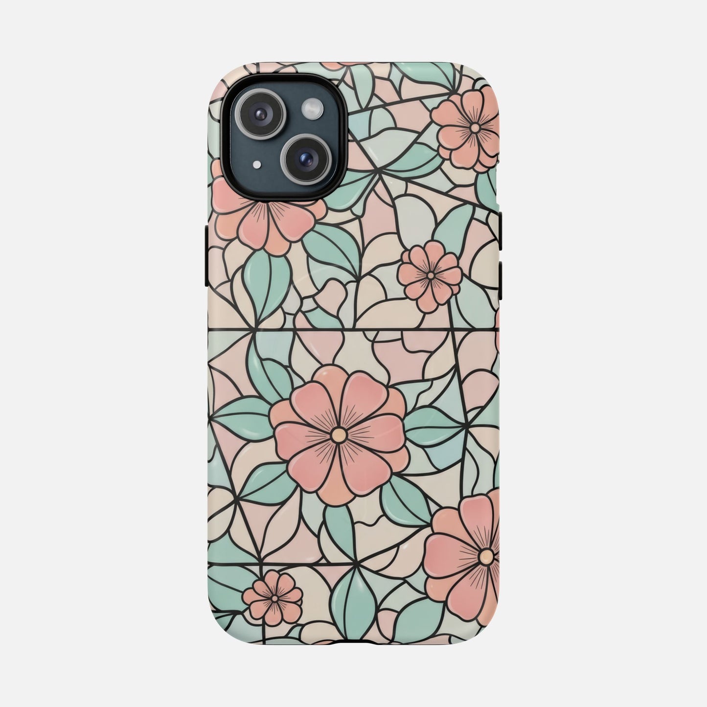 Pastel Floral Mosaic iPhone Case — Tough Magnetic | MagSafe Compatible