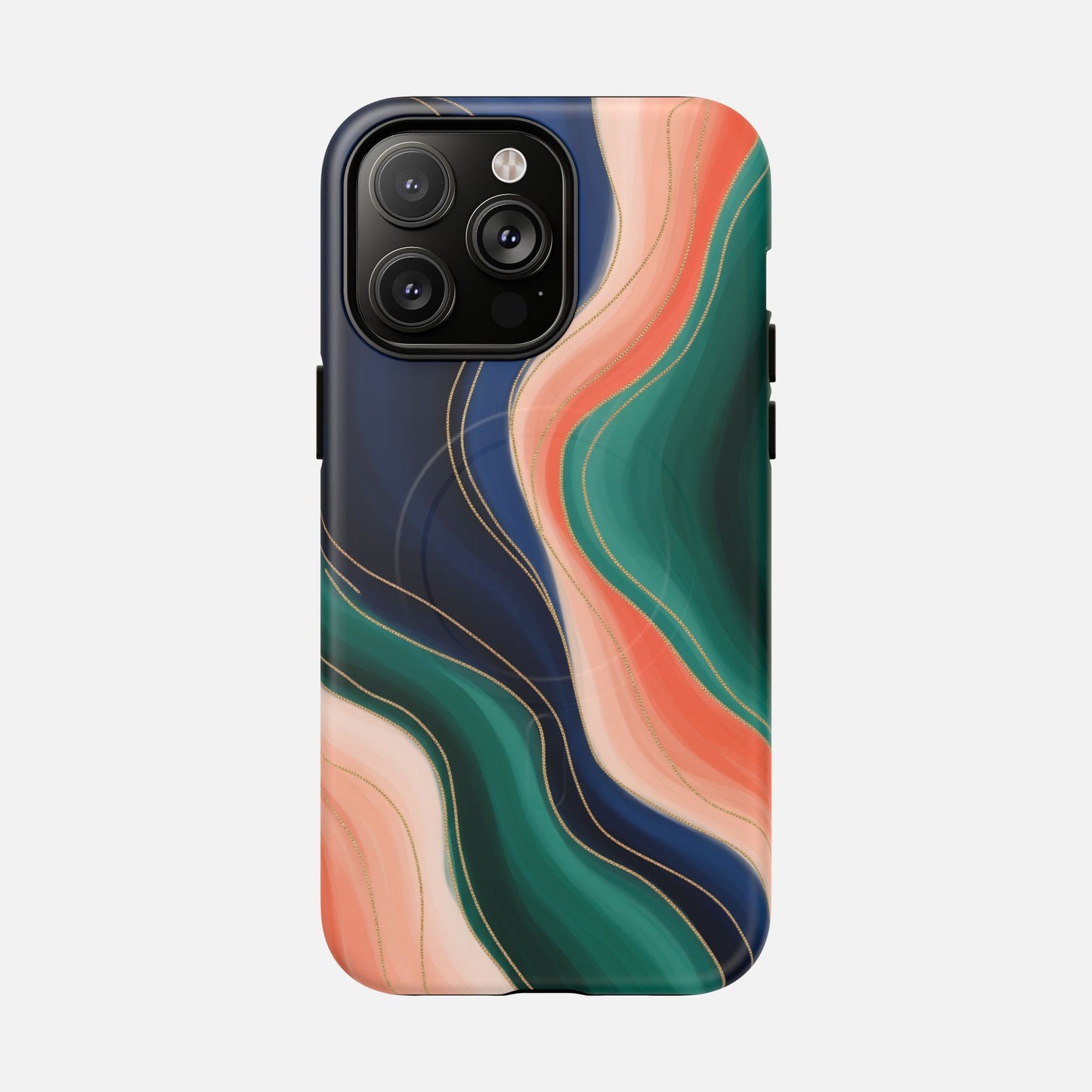 Magnetic Tough Case — Abstract Ocean Wave Design Phone Cover iPhone 14 Pro Max Matte Phone Case