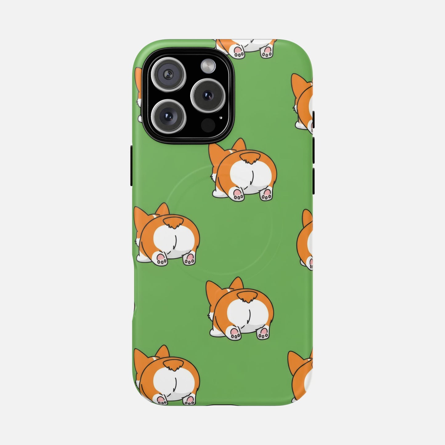 Corgi Bum Magnetic Tough Case — Cute Cartoon Dog Phone Cover iPhone 16 Pro Max Matte Phone Case