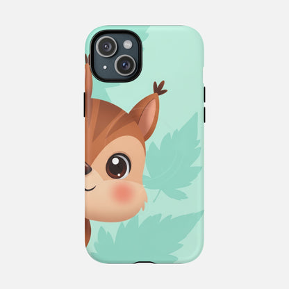 Cute Squirrel With Mint Leaves iPhone Case — Tough Magnetic | MagSafe Compatible