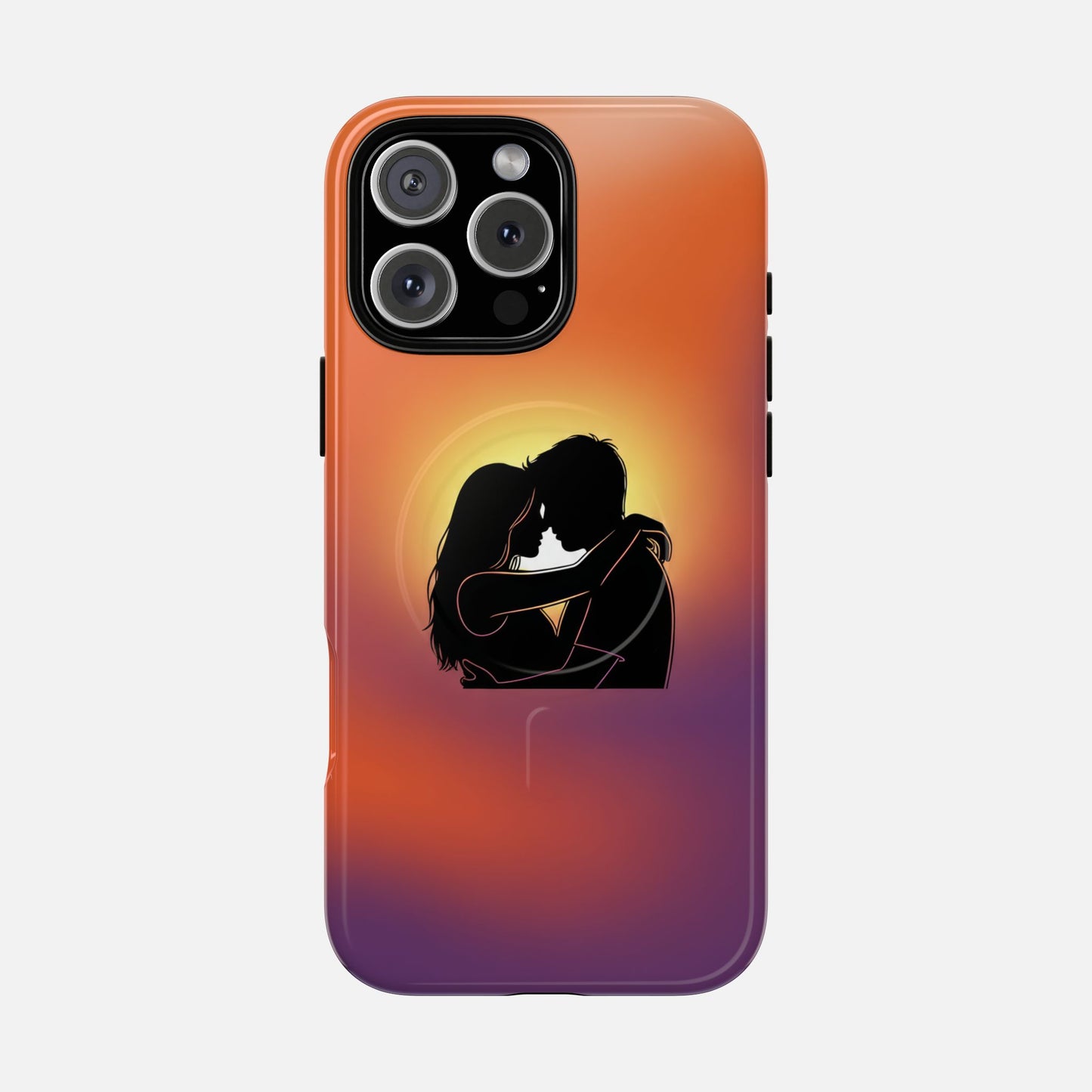 Romantic Sunset Silhouette Couple iPhone Case — Tough Magnetic | MagSafe Compatible