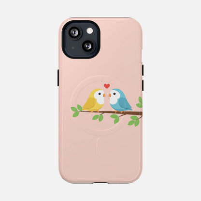 Cute Love Birds iPhone Case — Tough Magnetic | MagSafe Compatible