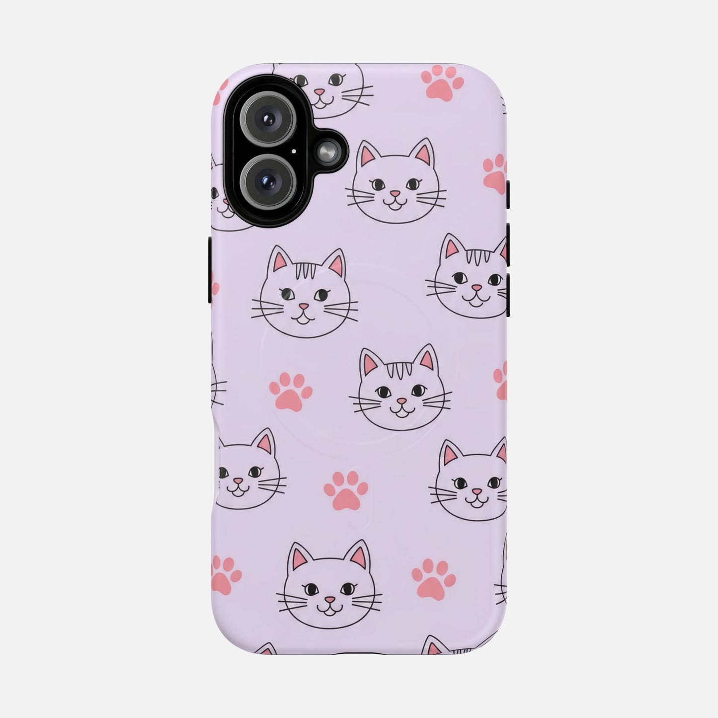 Cute Pink Cat Paw iPhone Case — Tough Magnetic | MagSafe Compatible