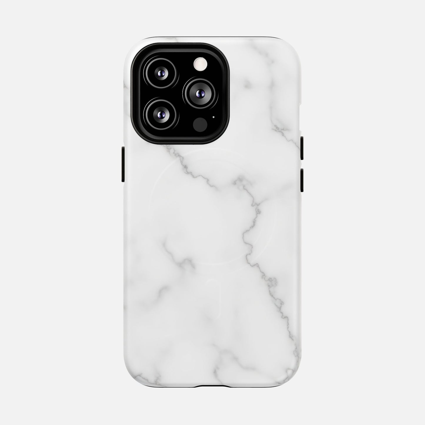 White Marble iPhone Case — Tough Magnetic | MagSafe Compatible